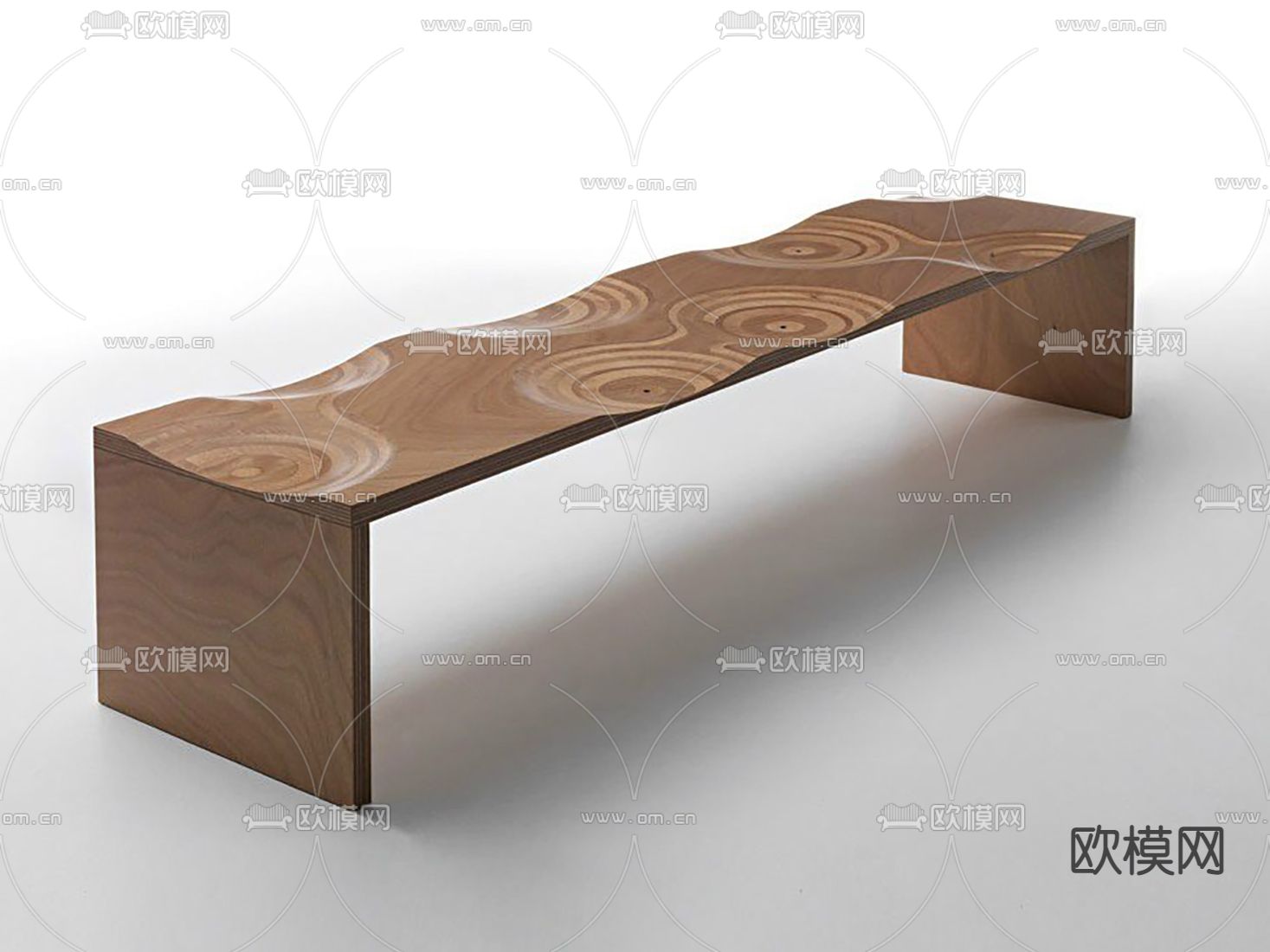 prodotti 实木户外长凳su模型下载（渲染图1）