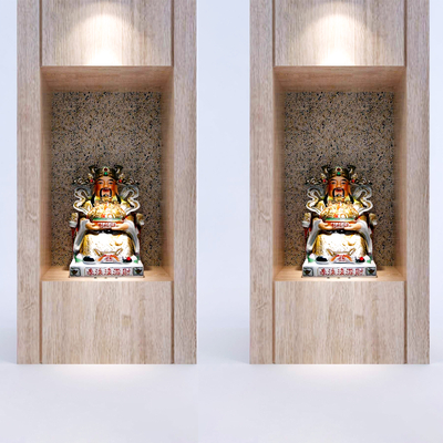  现代财神雕塑神佛像su模型 