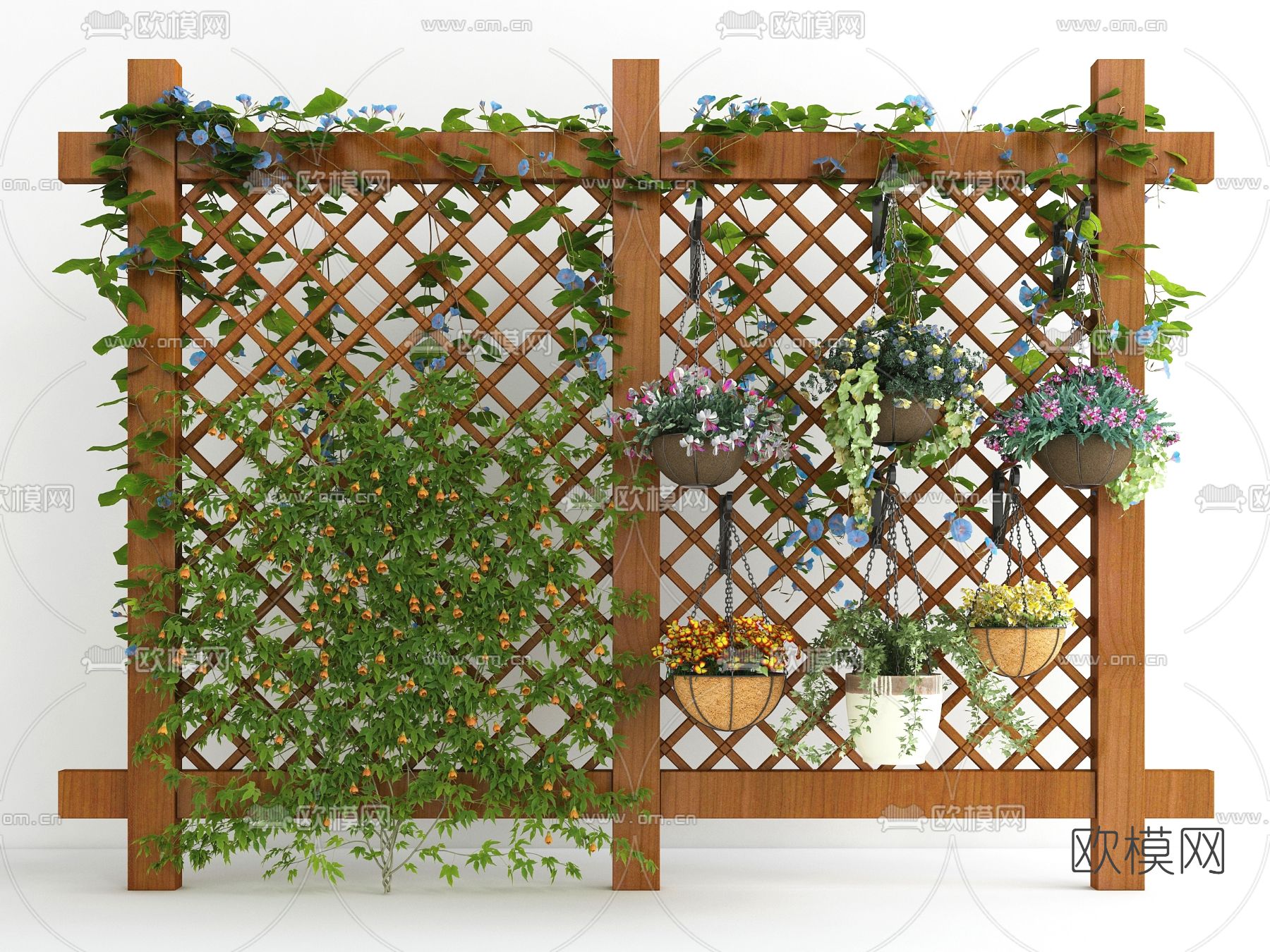 北欧篱笆栅栏3d模型下载