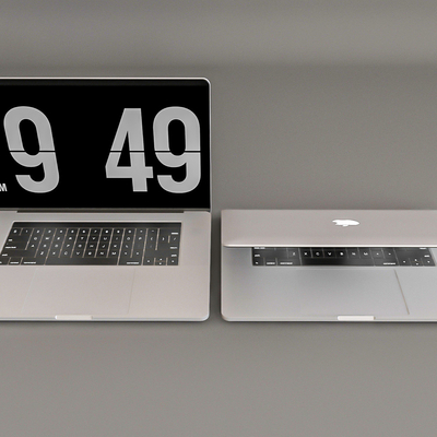  现代苹果笔记本电脑数码产品su模型 