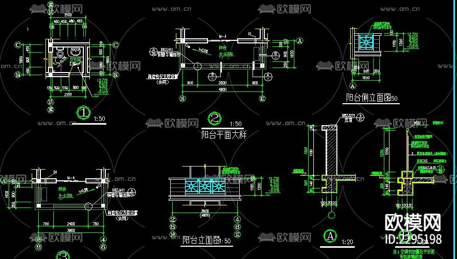 公寓樓CAD施工圖下載(渲染圖5)