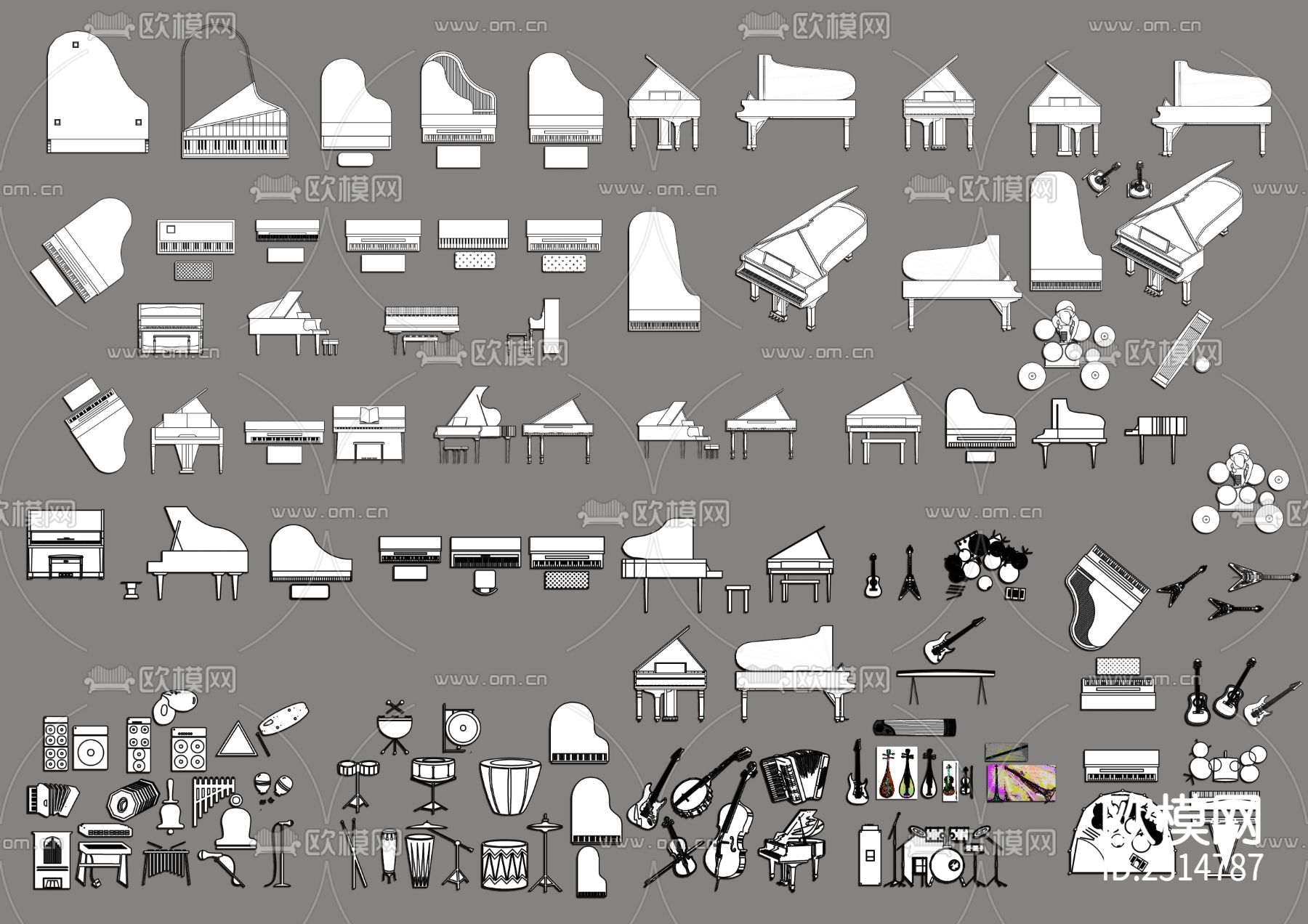 精选娱乐健身游乐场专题CAD图库下载（渲染图9）