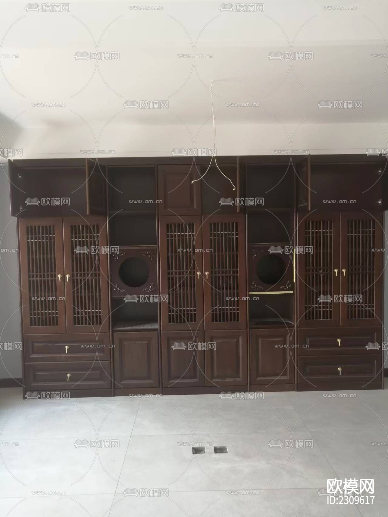 中式实木家具节点大样下载（渲染图2）