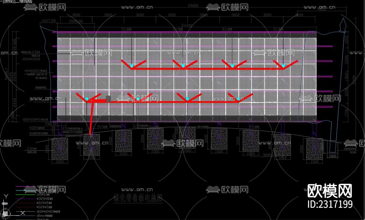 户外广告牌CAD图库下载（渲染图5）