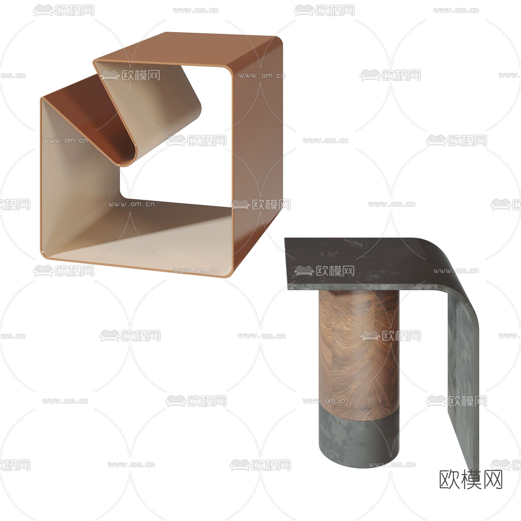 现代角几 边几3d模型下载