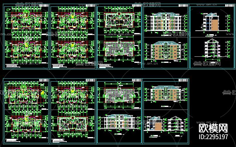 小型公寓樓建筑CAD施工圖下載