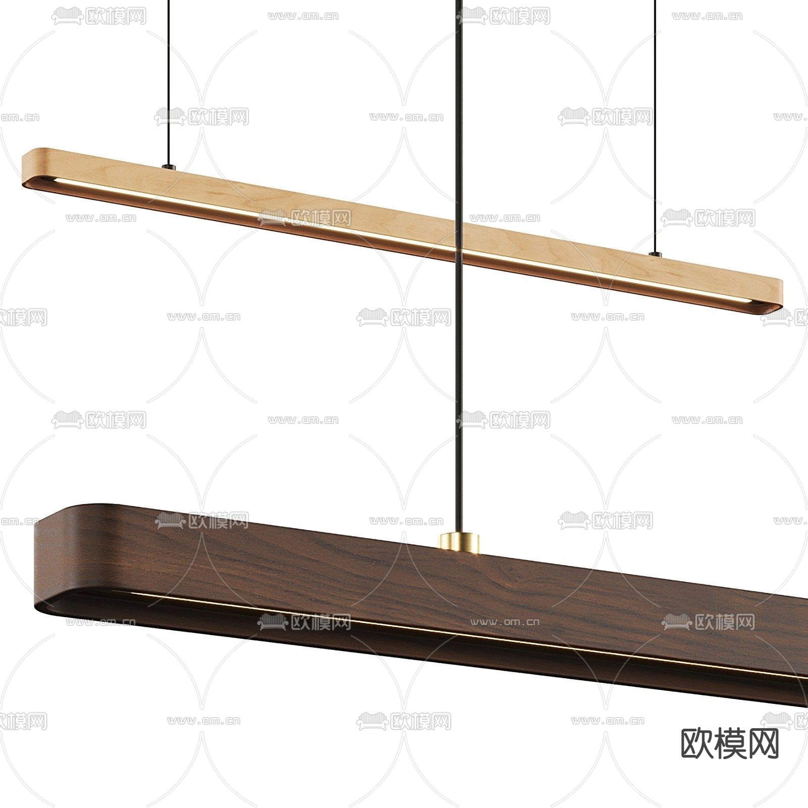 Areti条形办公吊灯3d模型下载