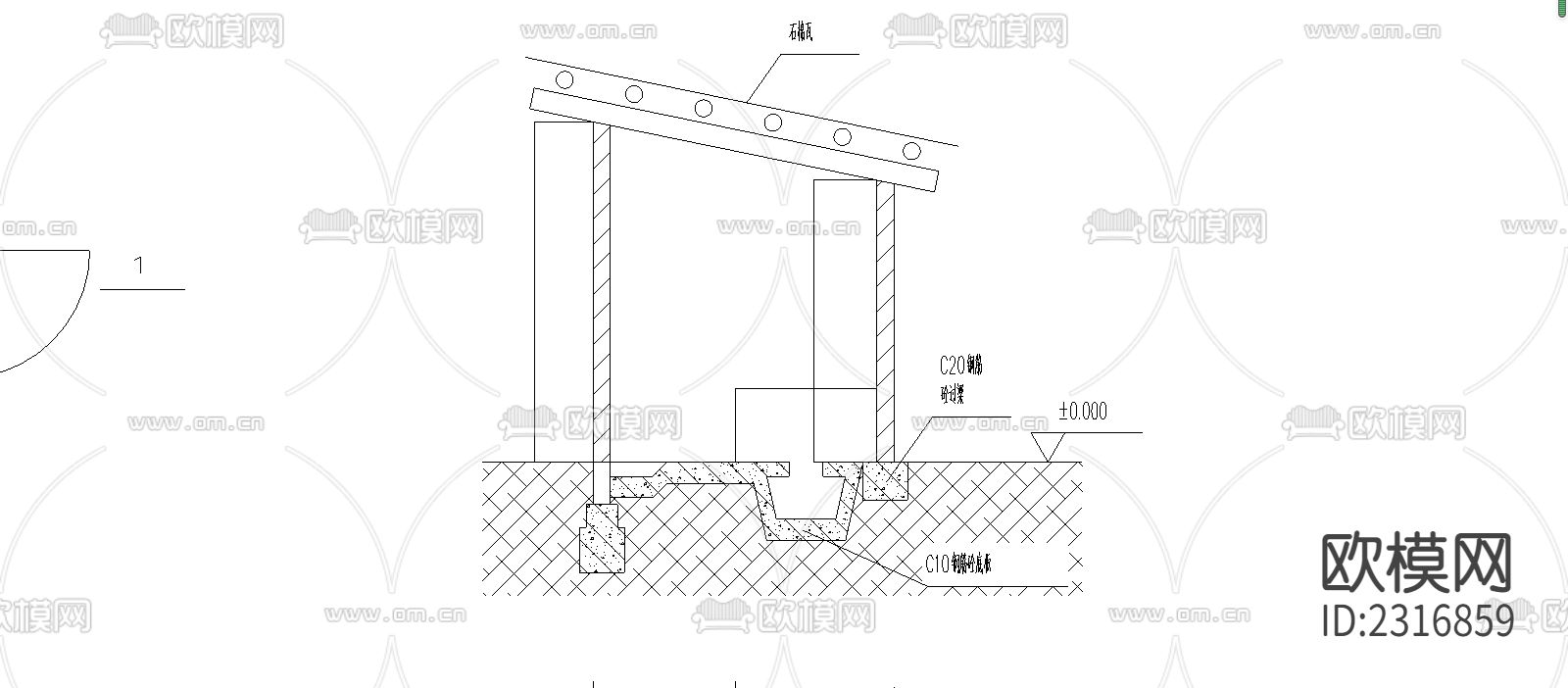 临时厕所CAD节点大样下载（渲染图2）