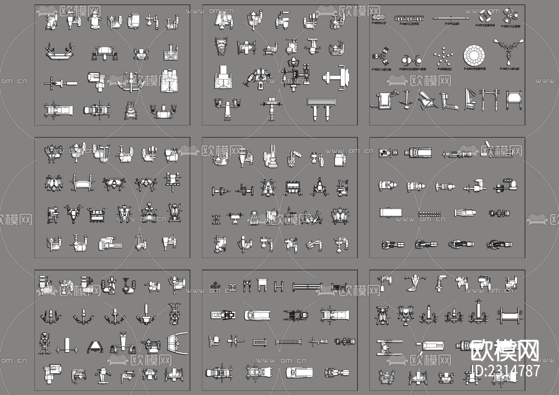 精选娱乐健身游乐场专题CAD图库下载（渲染图8）