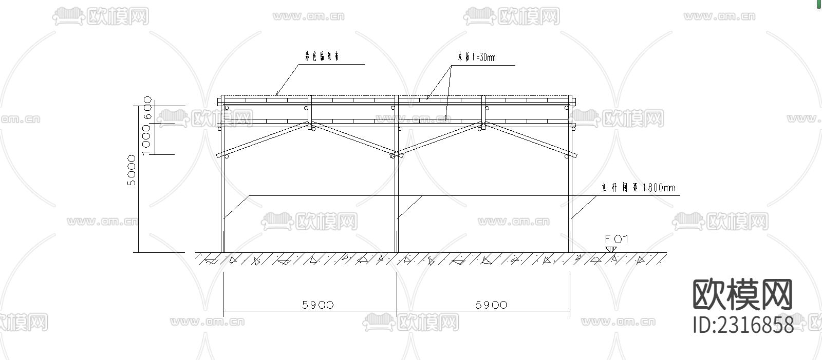 双通道防护CAD节点大样下载