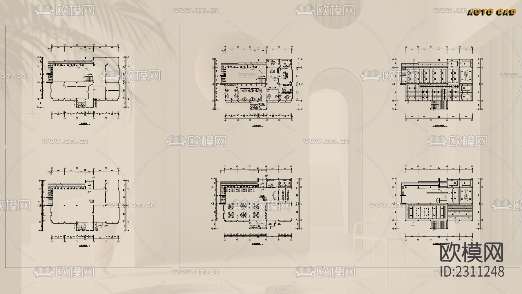 百套别墅建筑设计cad施工图下载（渲染图5）