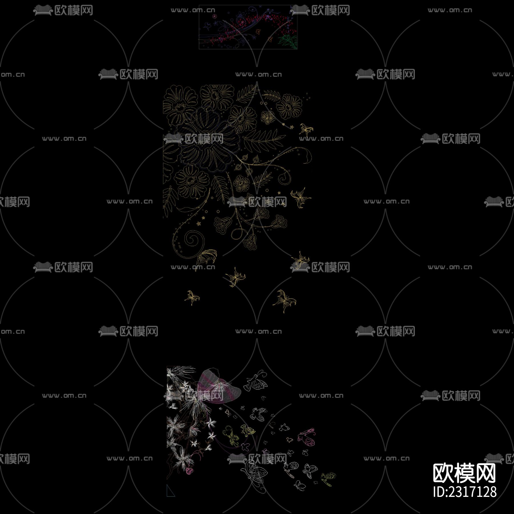 蝶恋花CAD图库下载（渲染图8）