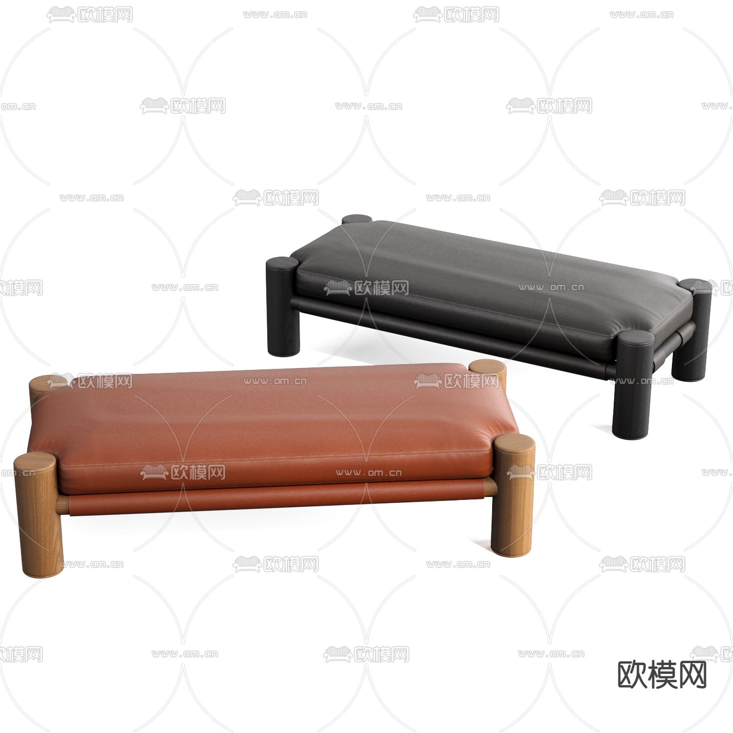 Tacchini 现代沙发脚踏3d模型下载