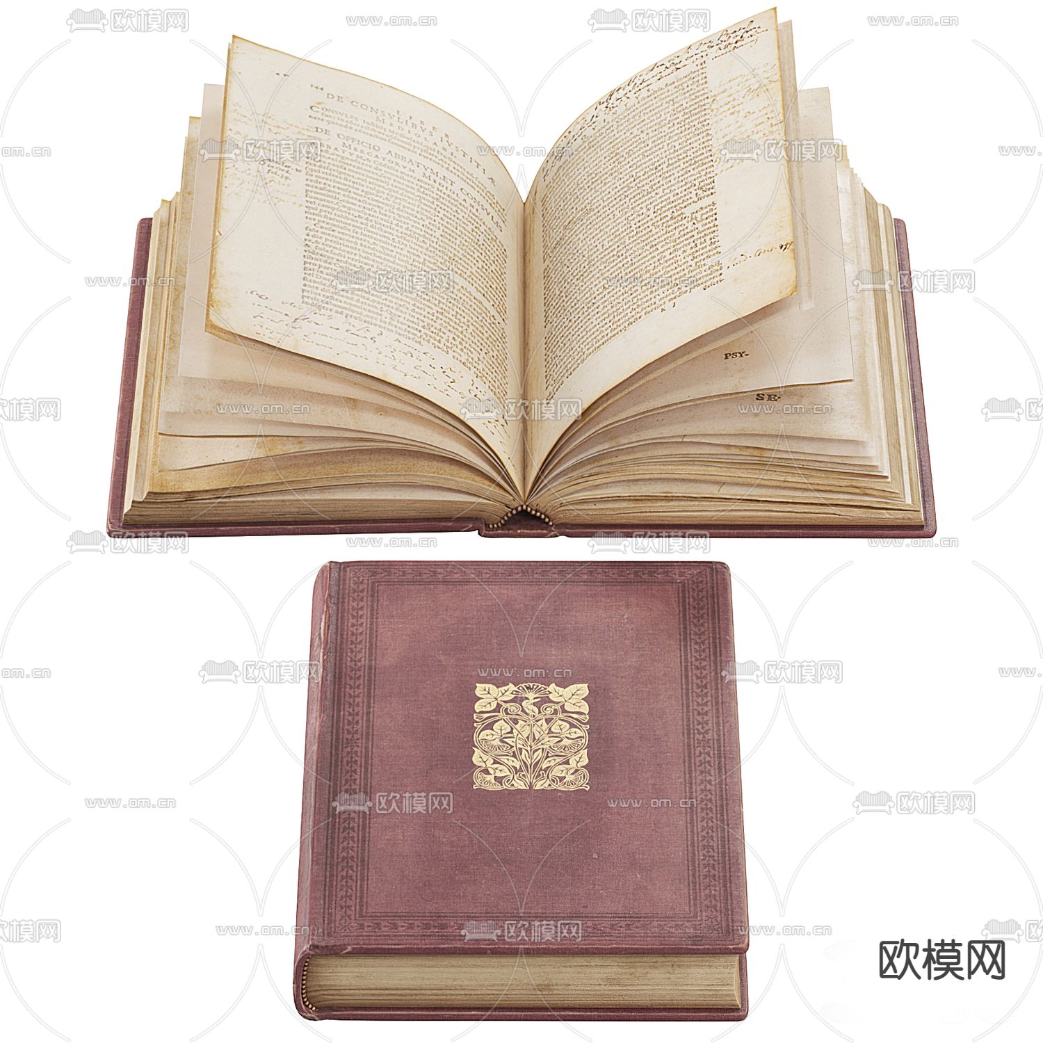 现代书籍 书本3d模型下载（渲染图3）