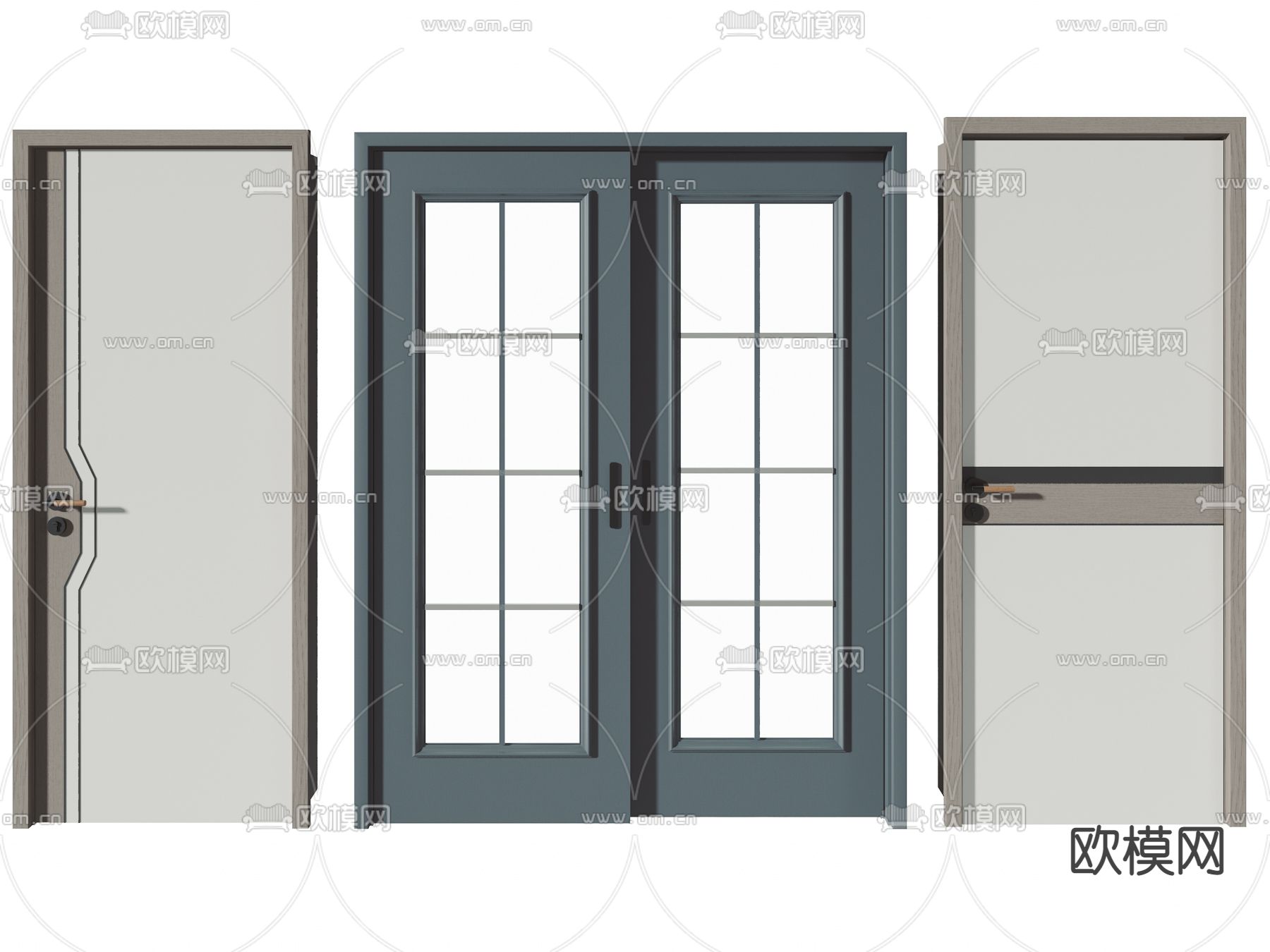 单开门 房门 厨卫门3d模型下载