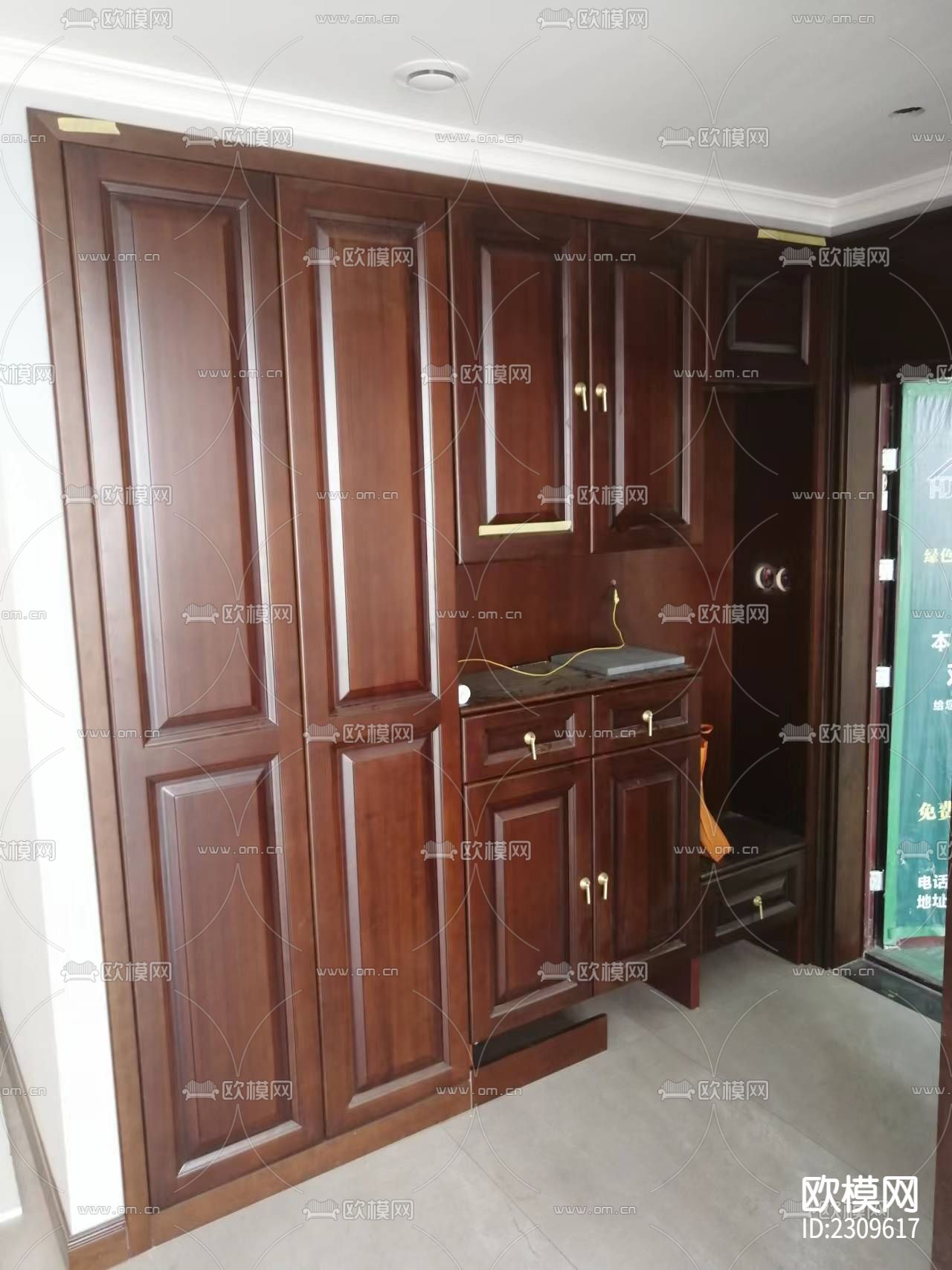 中式实木家具节点大样下载（渲染图6）