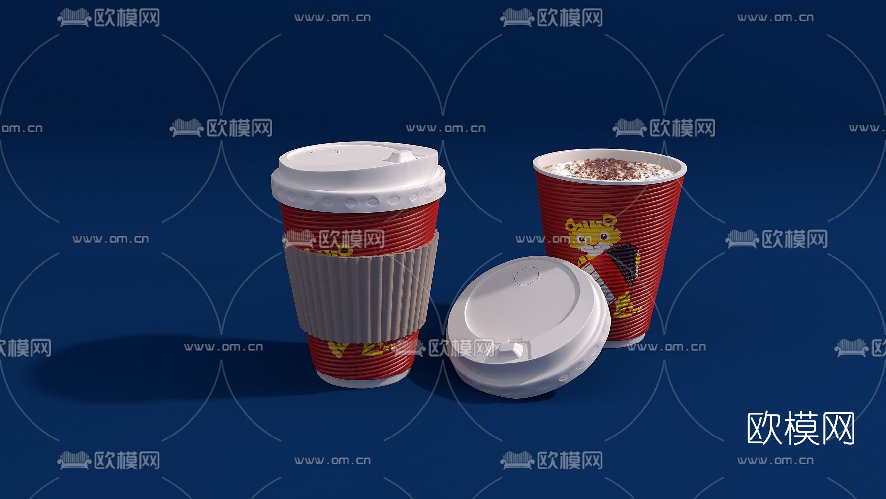纸杯咖啡杯3d模型