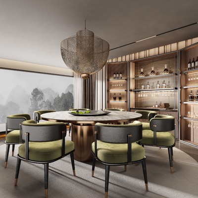  Minotti 米洛提 餐厅su模型 