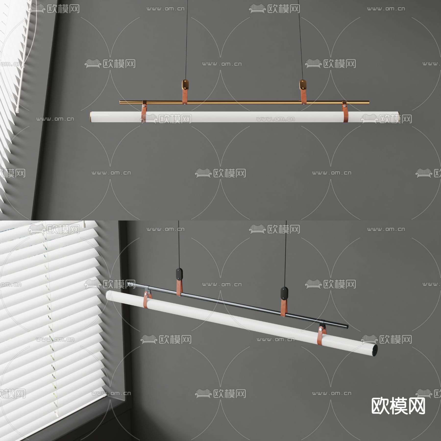 现代长管吊灯su模型下载_ID12147698_sketchup模型下载-欧模网