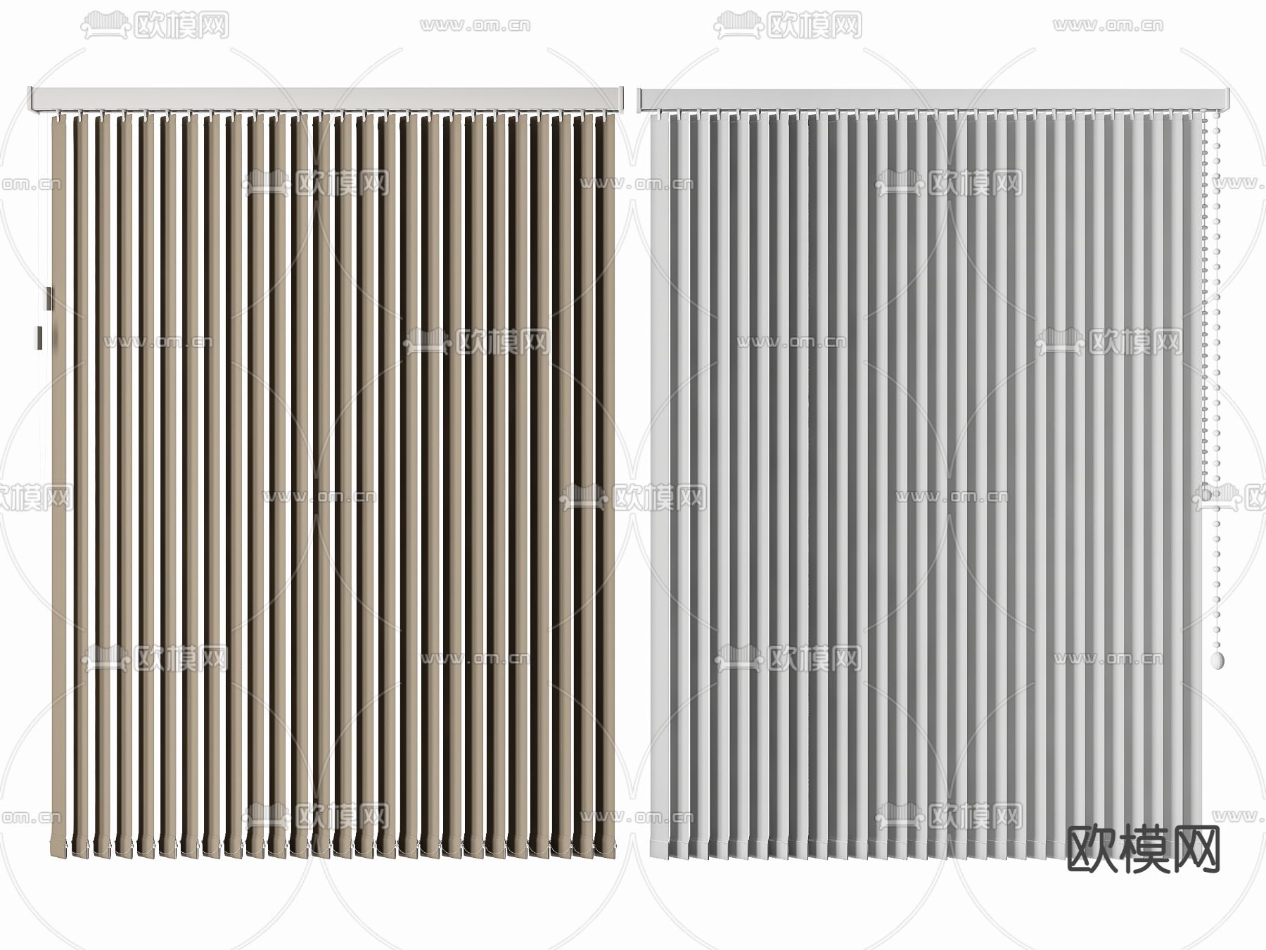 现代百叶帘 拉帘3d模型下载