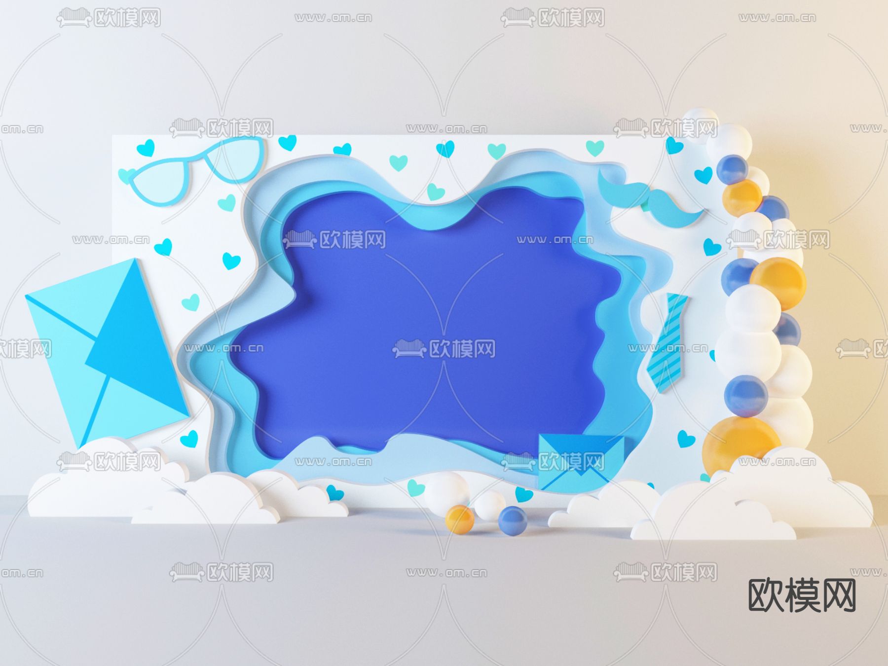 现代美陈 节日美陈 商场美陈3d模型