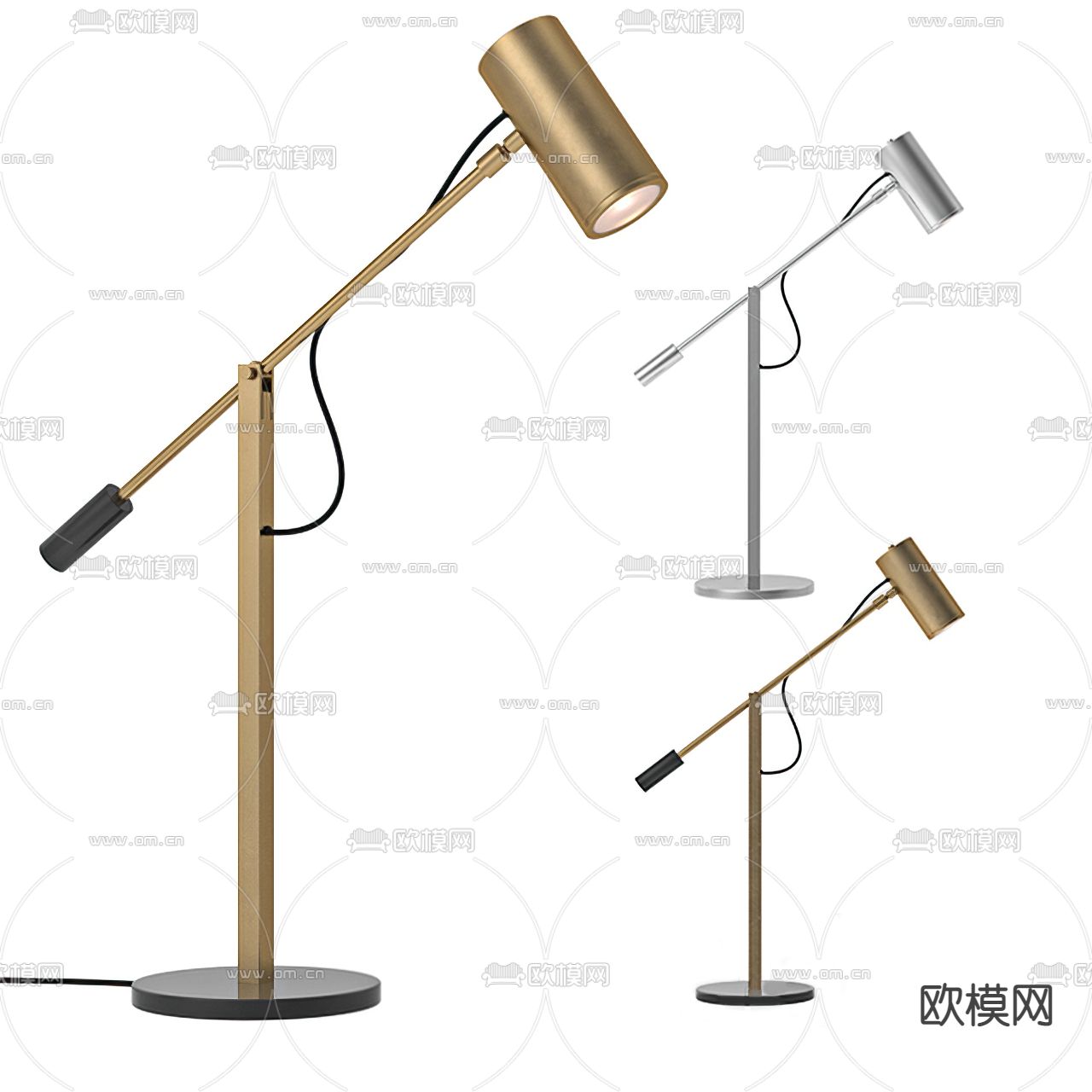 现代金属台灯免费3d模型下载