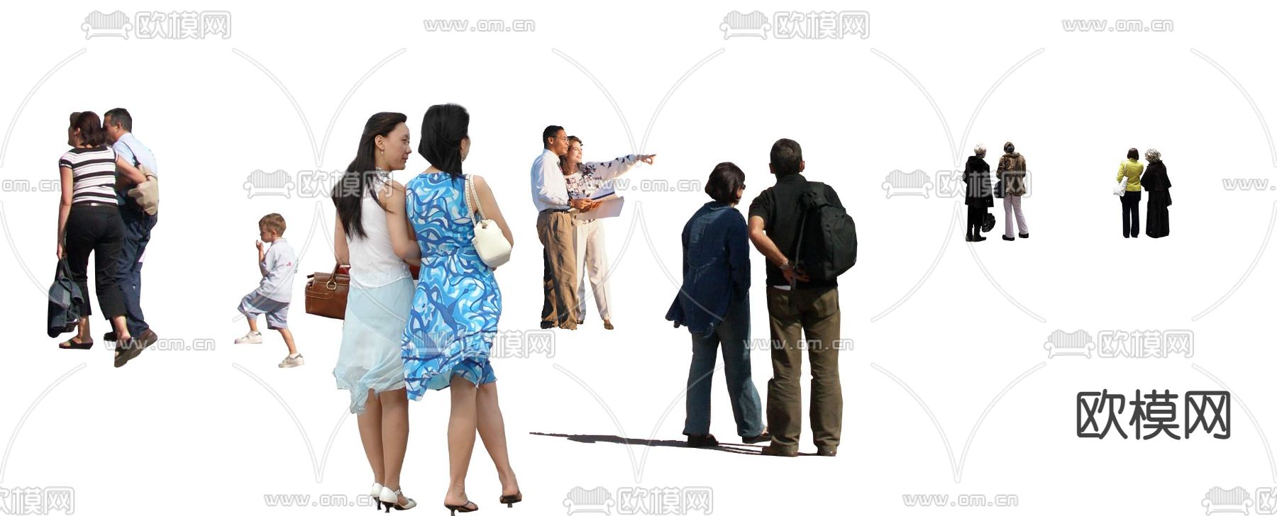 现代休闲人物psd下载