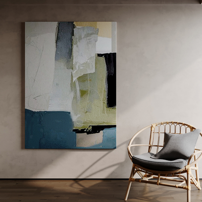 侘寂风装饰画 抽象画 挂画su模型