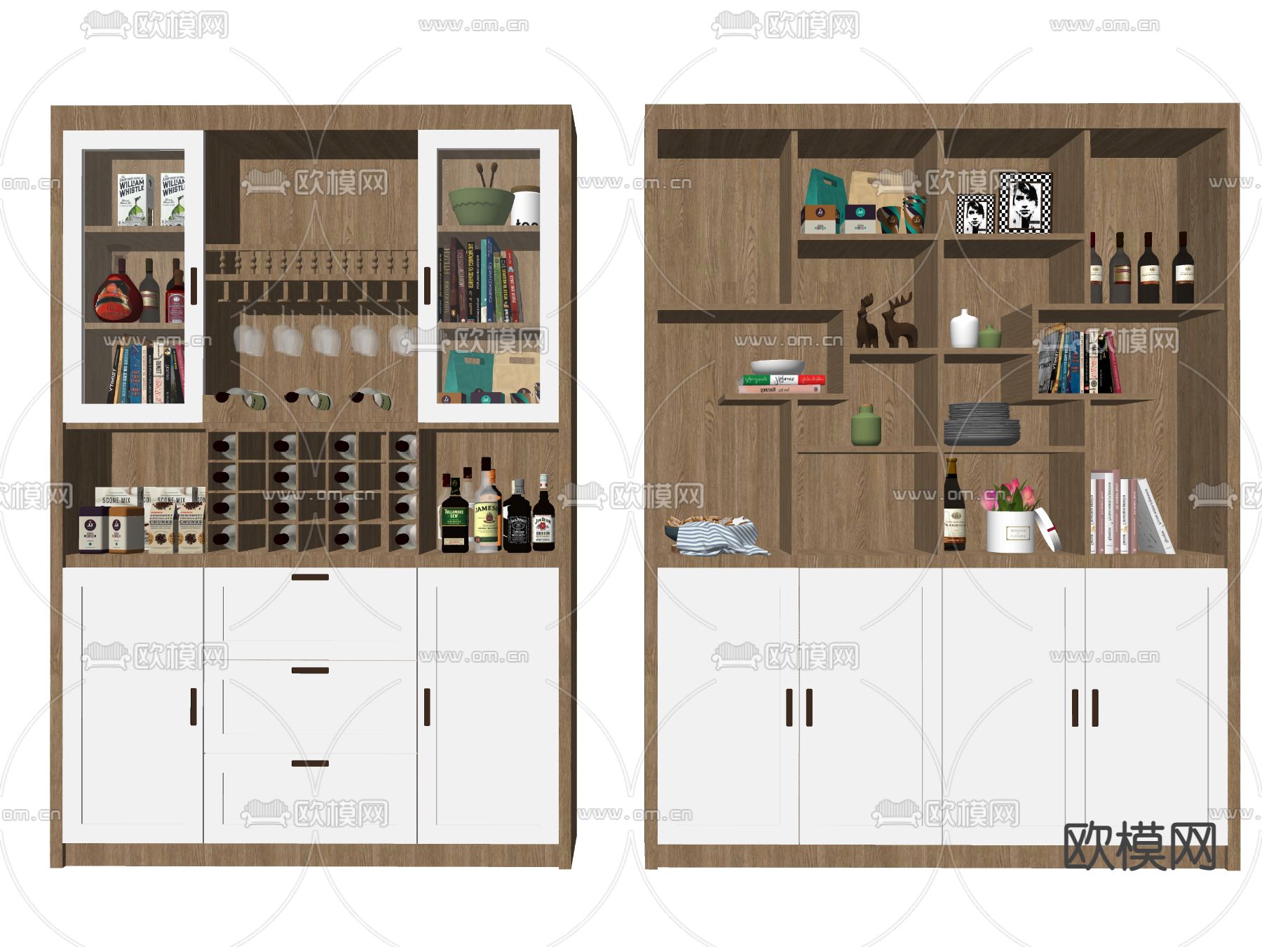 北欧酒柜su模型下载（渲染图2）