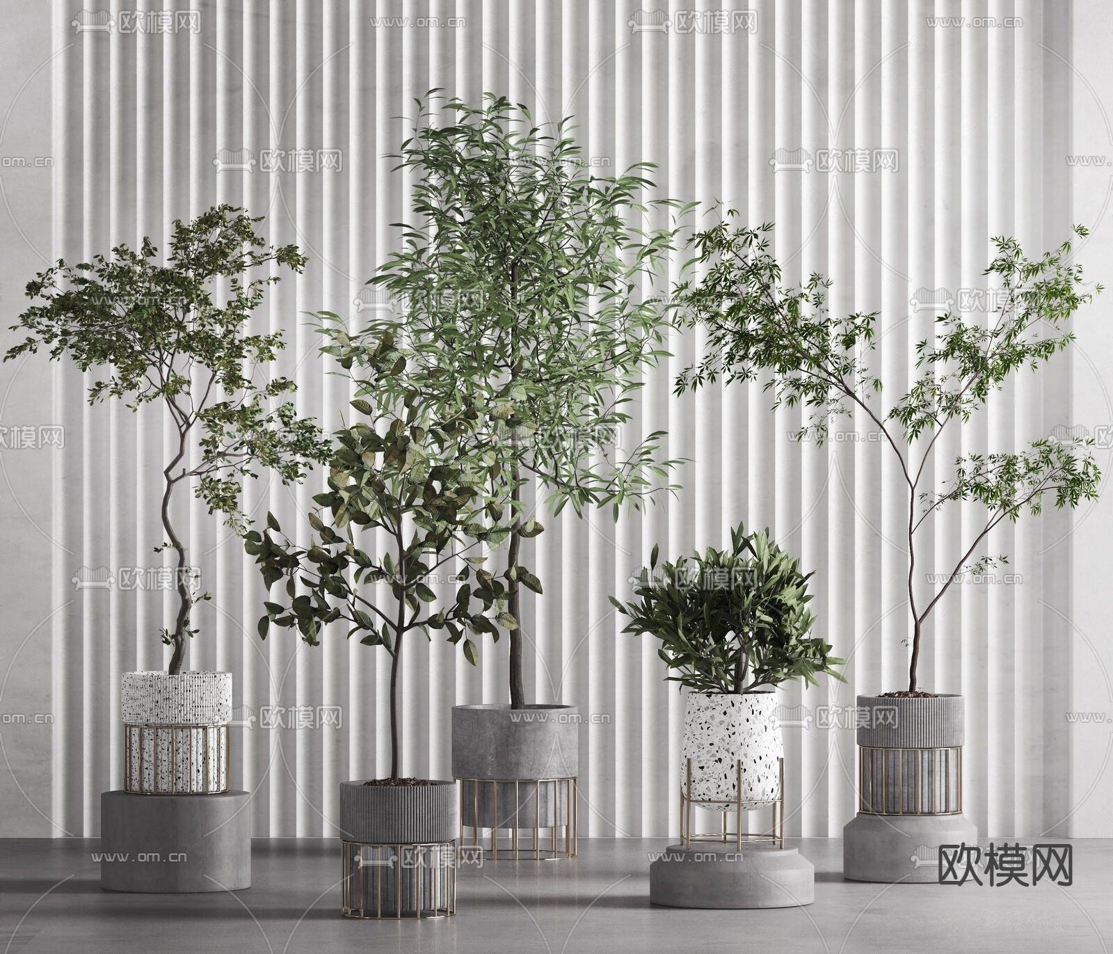 现代绿植盆栽 盆景su模型下载_ID12146148_sketchup模型下载-欧模网