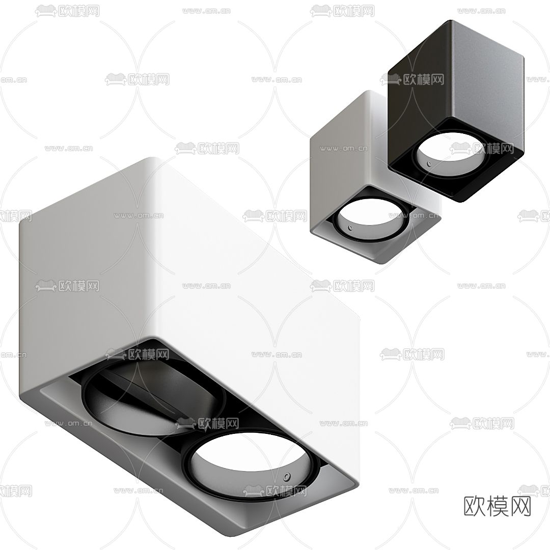 现代筒灯 射灯3d模型
