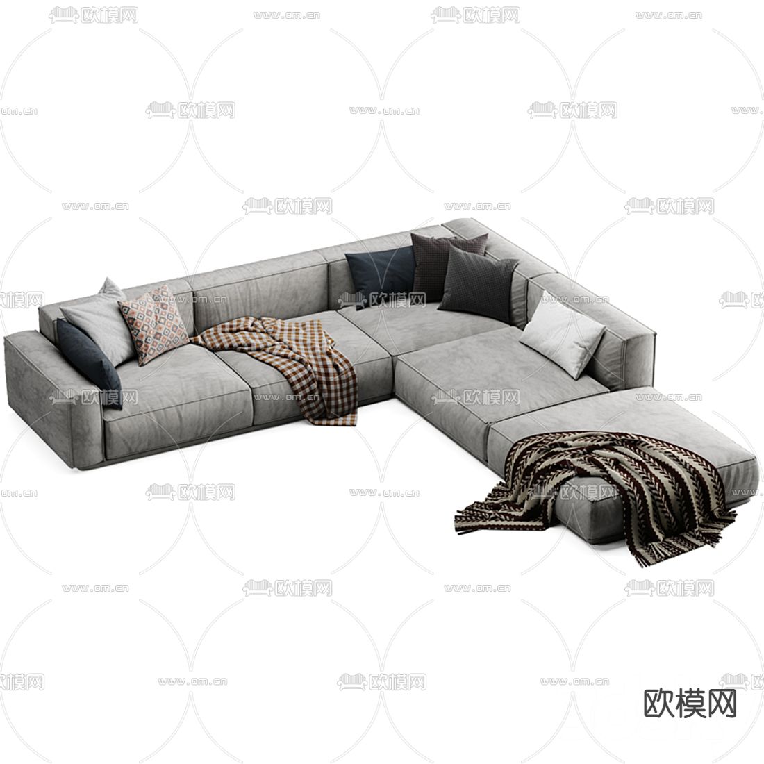 Arflex转角沙发3d模型下载（渲染图6）