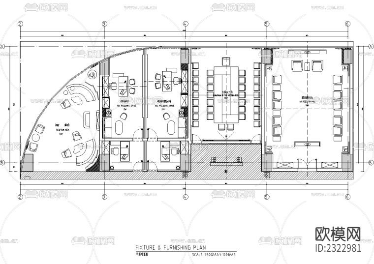 办公室CAD施工图-免费3dmax模型库-欧模网
