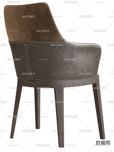 Minotti 单椅子 餐椅3d模型下载(渲染图3)