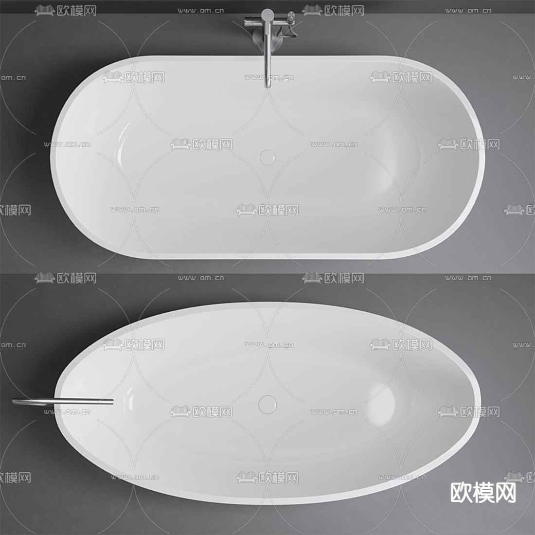 现代浴缸3d模型下载（渲染图2）