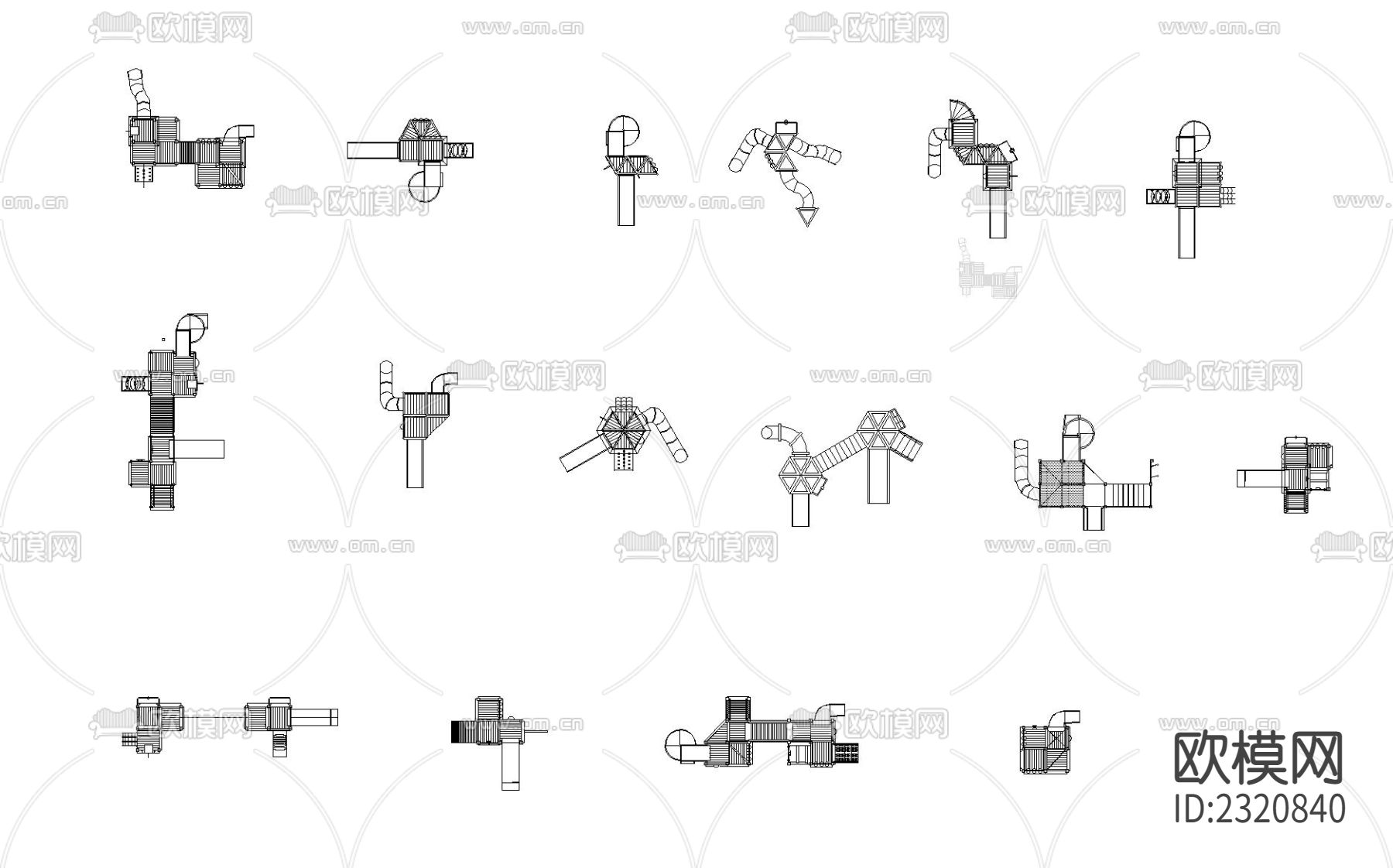 儿童游乐场节点大样下载（渲染图2）