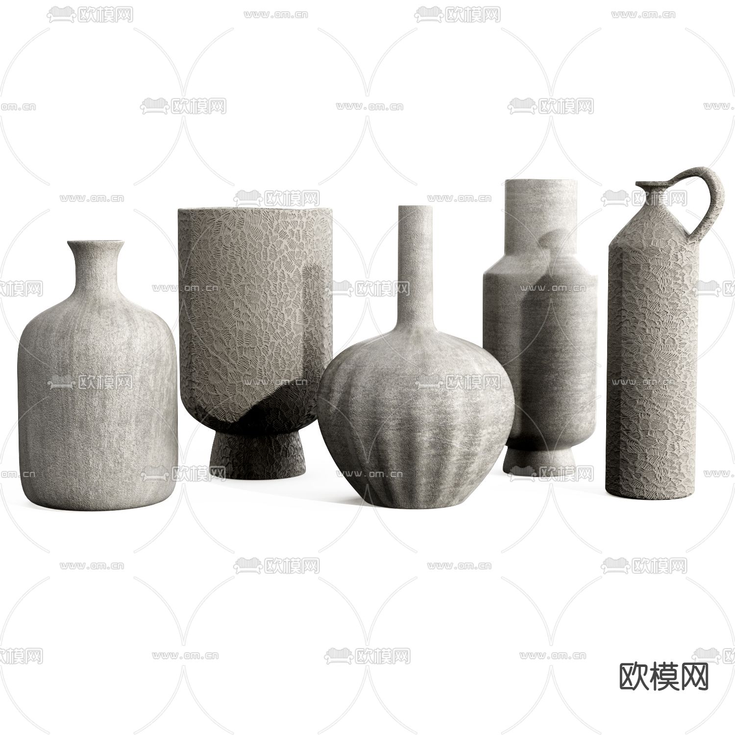 侘寂陶罐器皿 花瓶3d模型