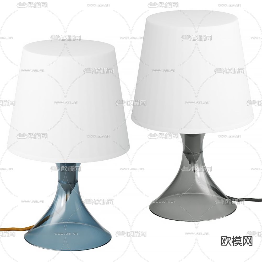 现代亚克力台灯su模型下载（渲染图1）