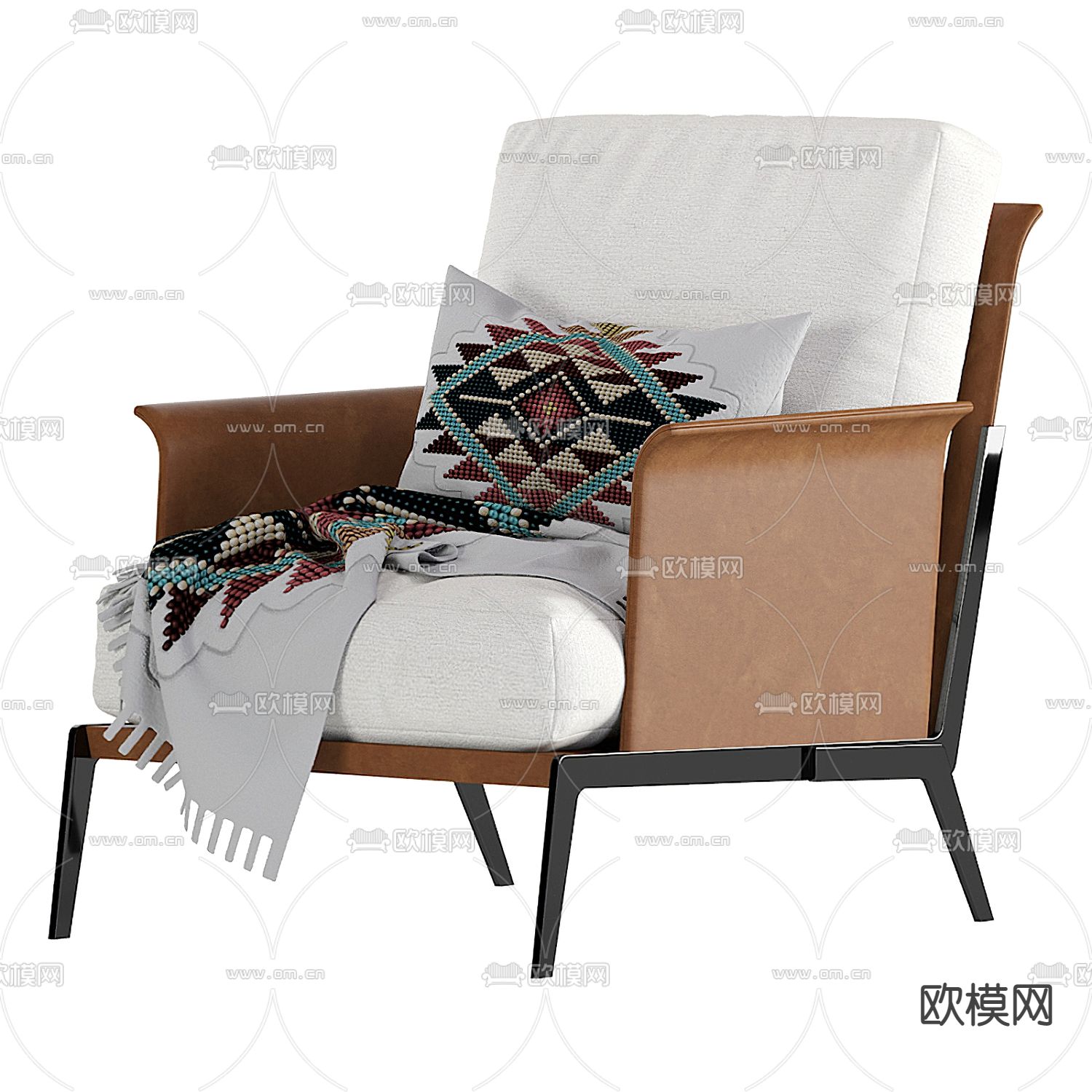 flexform 休闲椅子3d模型下载（渲染图1）