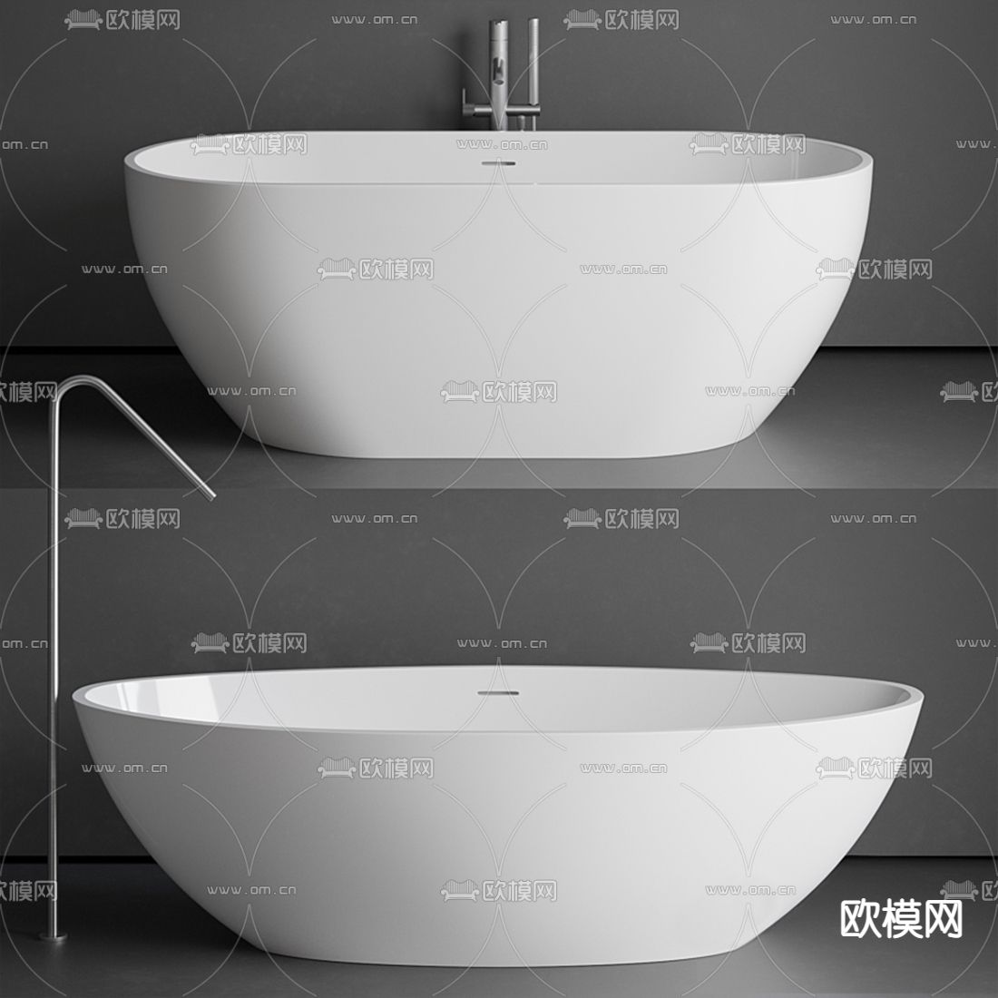 现代浴缸3d模型下载（渲染图1）