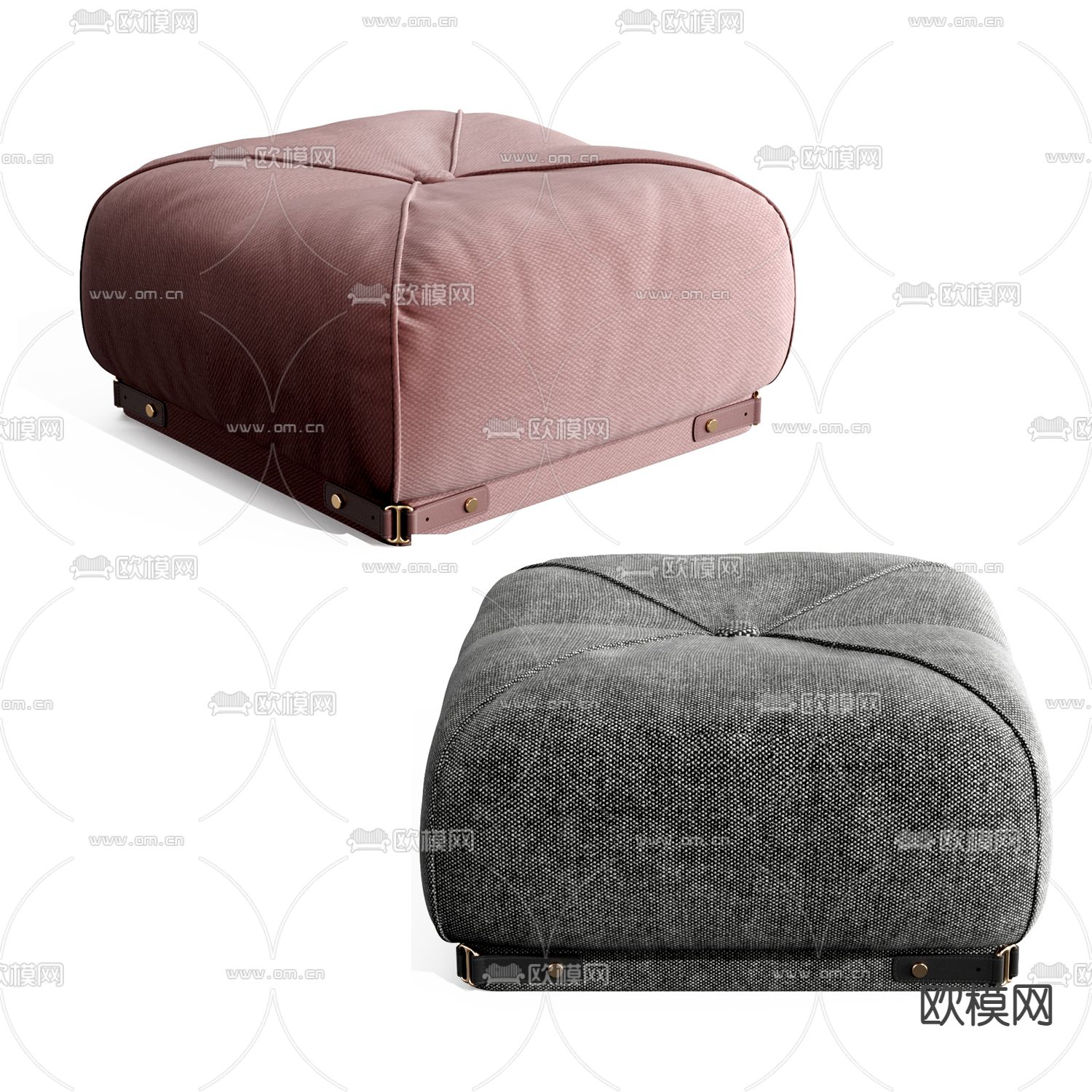 Natuzzi沙发凳 矮凳3d模型下载（渲染图1）