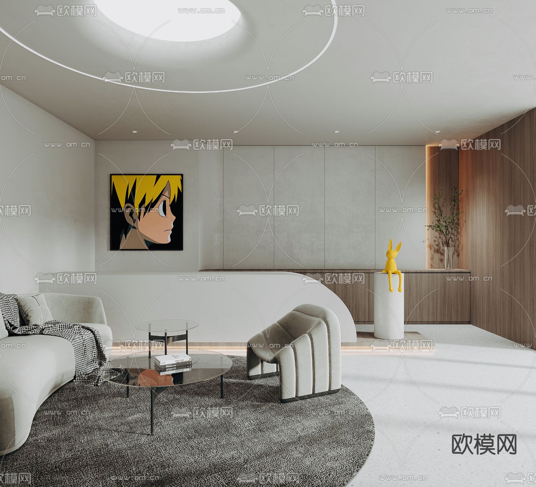 现代美容院前台 接待3d模型下载