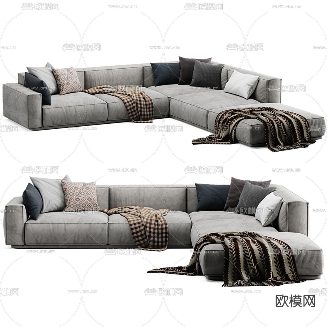 Arflex转角沙发3d模型下载（渲染图1）