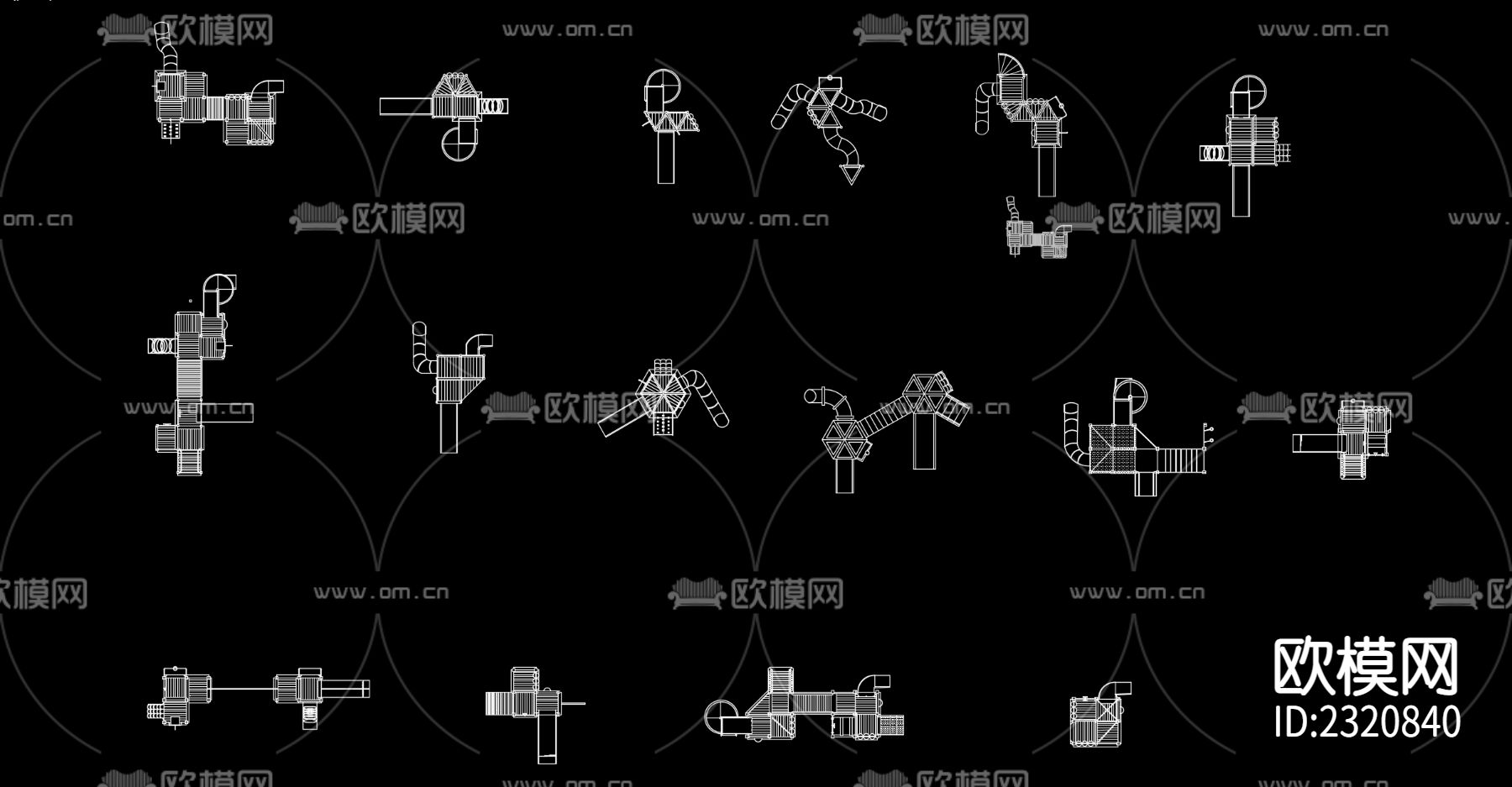 儿童游乐场节点大样下载（渲染图1）