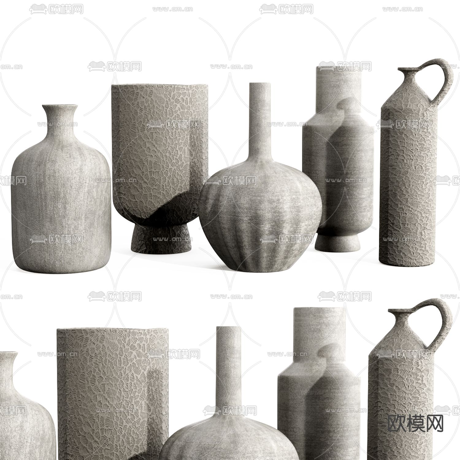 侘寂陶罐器皿 花瓶3d模型
