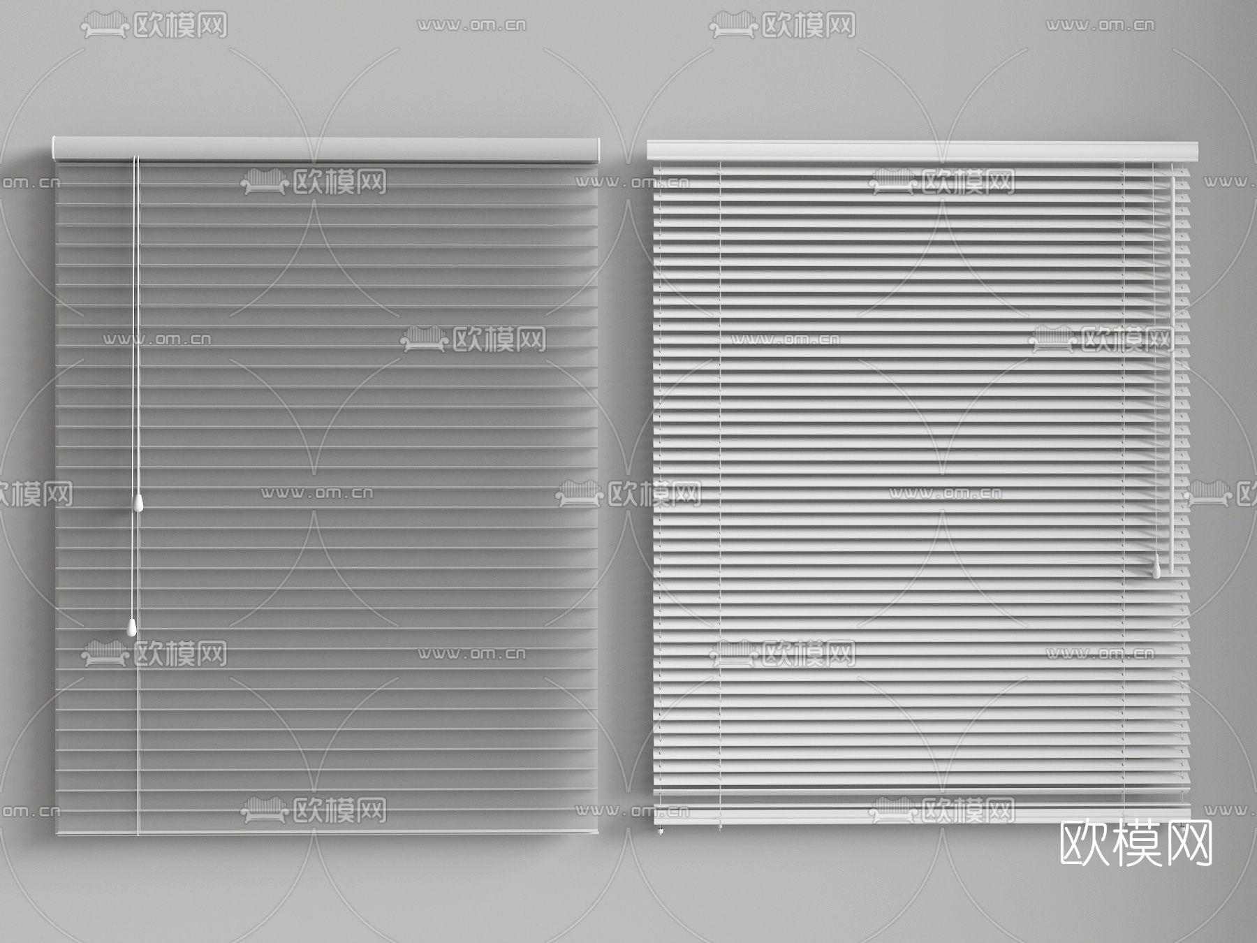 现代百叶帘 窗帘3d模型下载_ID12151696_3dmax免费模型-欧模网