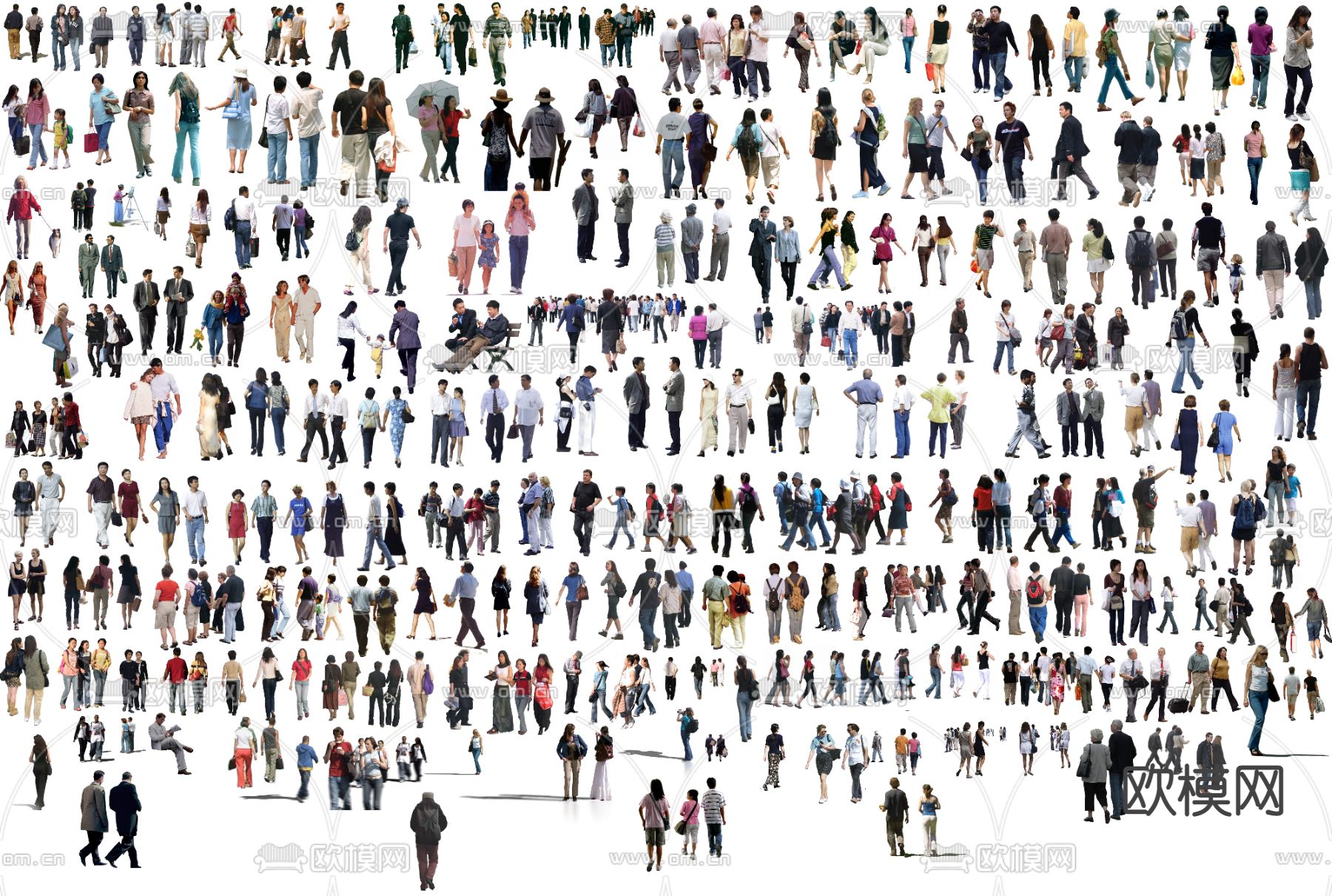 现代都市人物psd下载