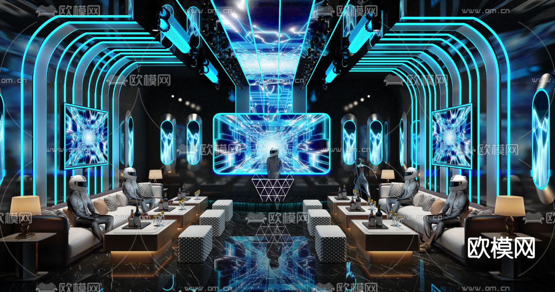 现代ktv包间 包房3d模型下载