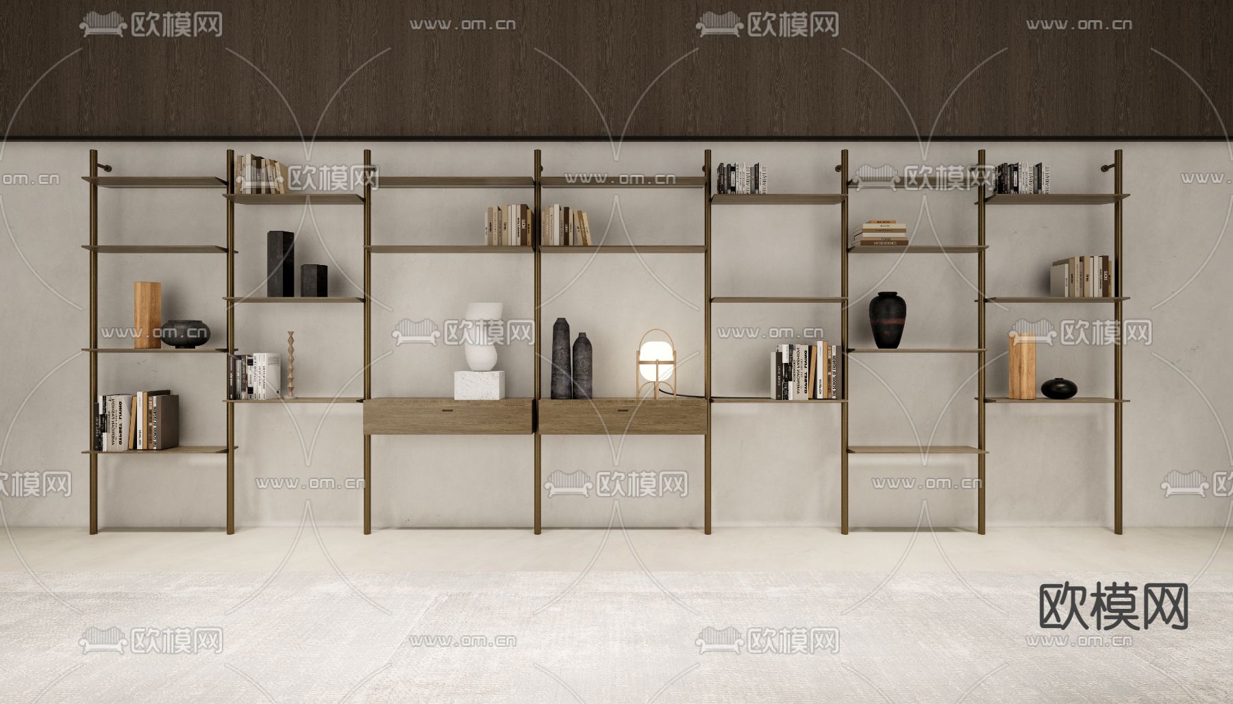 Poliform书架su模型下载（渲染图1）