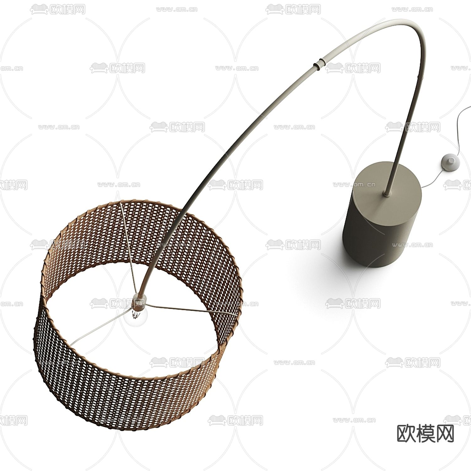 Areti藤编落地灯3d模型下载（渲染图3）